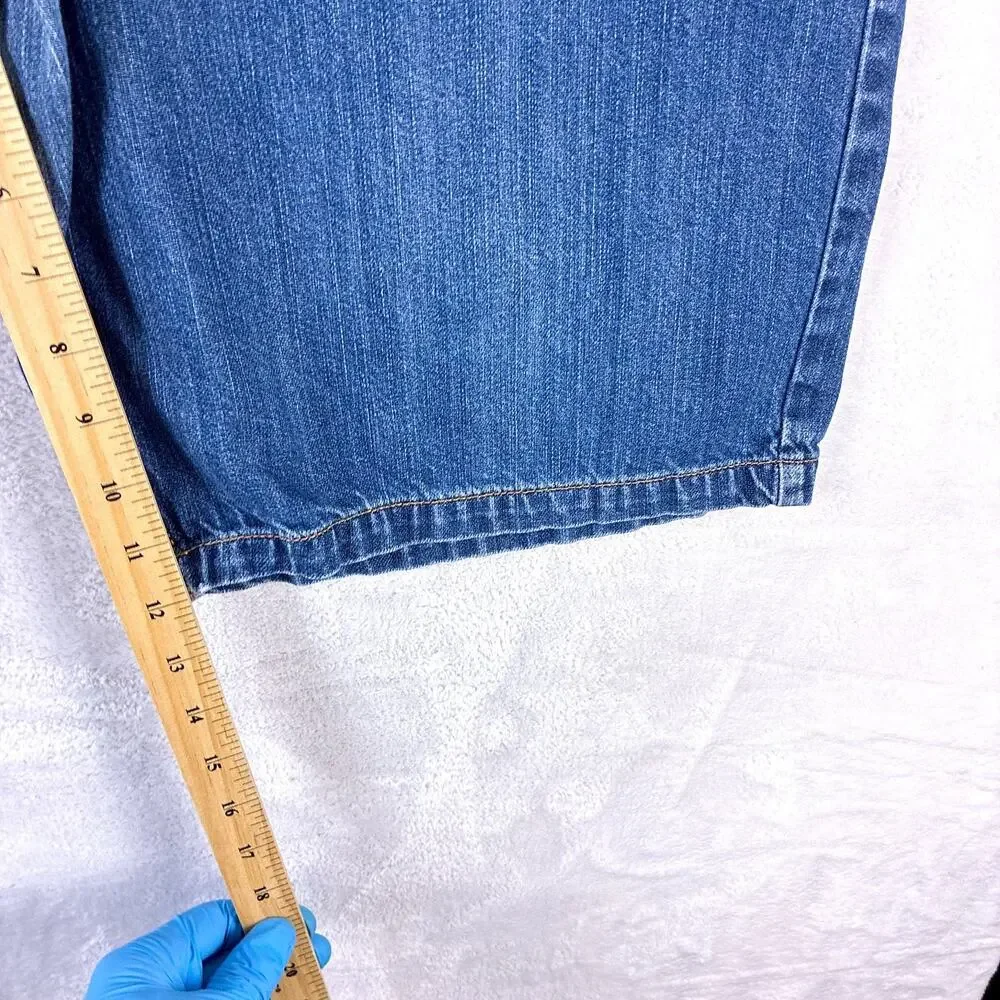 VTG Y2K Anchor Blue Shorts 38 Mens Faded Baggy Skate Utility Grunge Streetwear